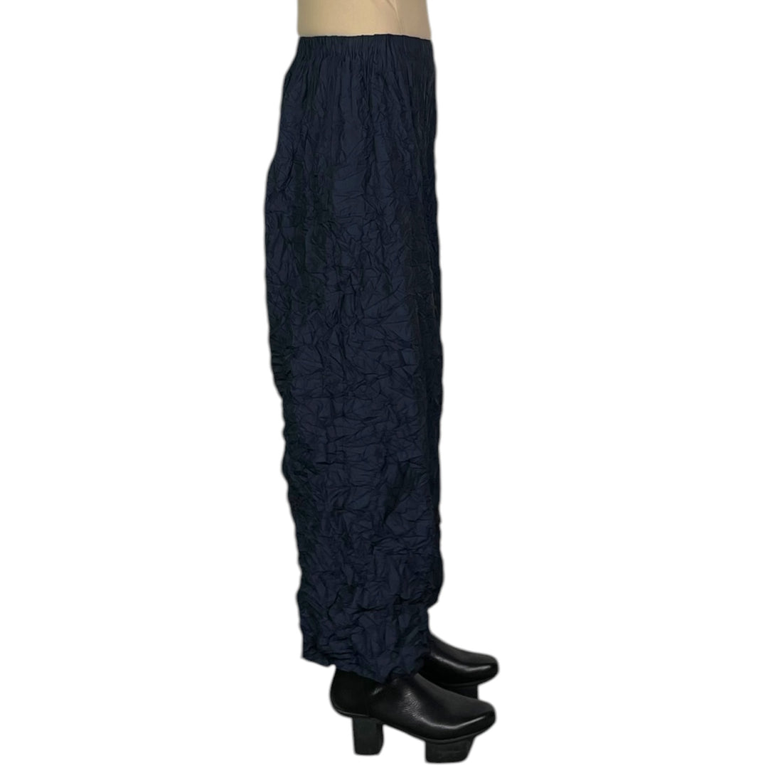 SMALL GINGHAM CRINKLE PLEAT PANT