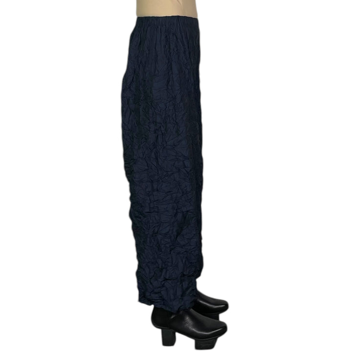 SMALL GINGHAM CRINKLE PLEAT PANT