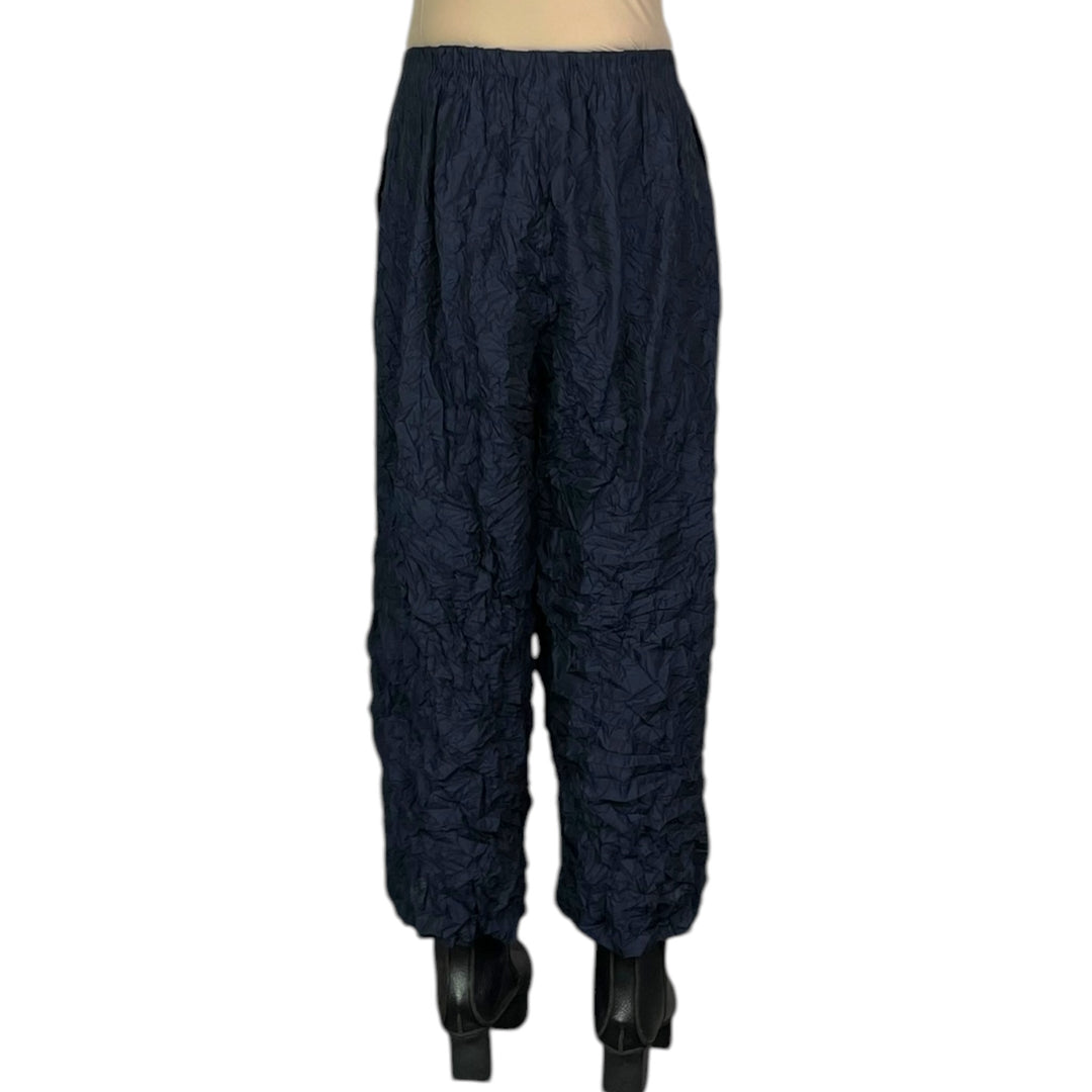 SMALL GINGHAM CRINKLE PLEAT PANT