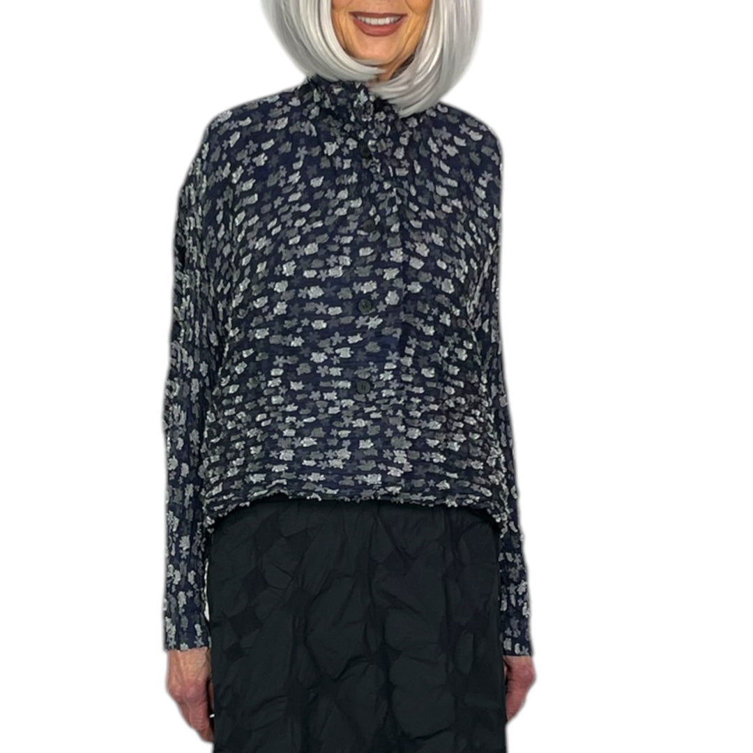 SEA & FLOWER HORIZONTAL PLEAT JACKET 