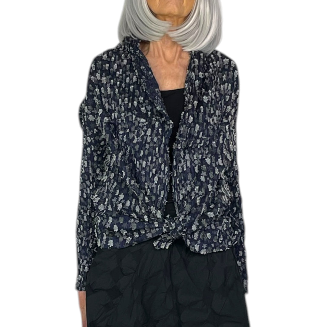 SEA & FLOWER HORIZONTAL PLEAT JACKET