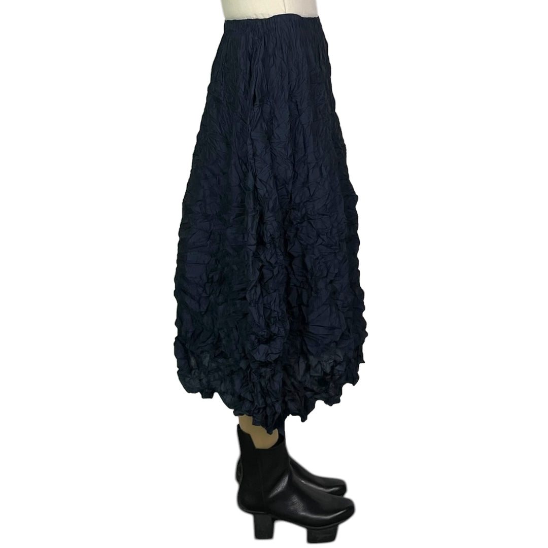 SMALL GINGHAM CRINKLE PLEAT SKIRT