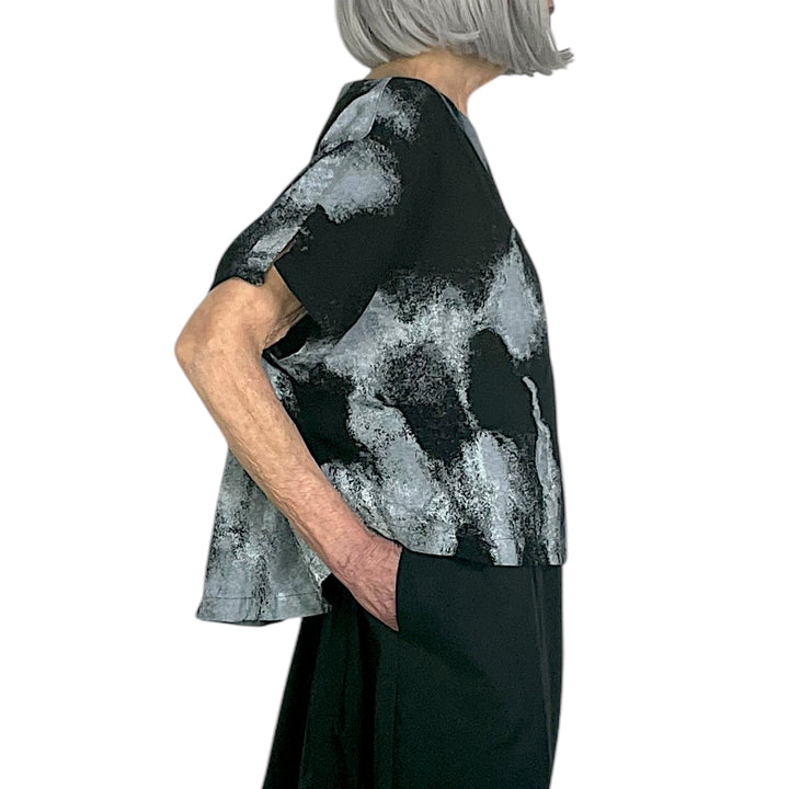 PAINTED CAP SLEEVE TOP