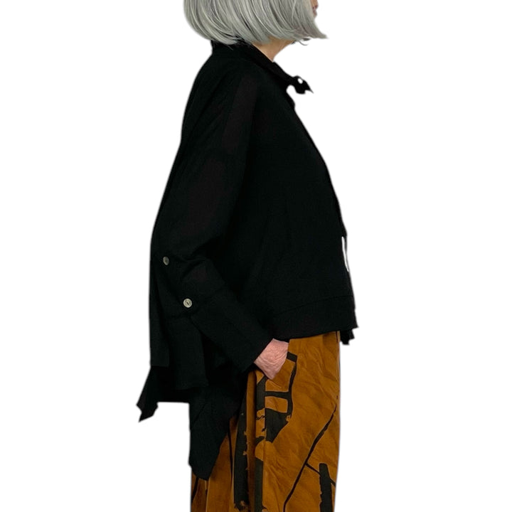 L/S COTTON GAUZE BLOUSE