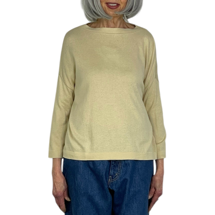 3/4 SLEEVE BOATNECK PULLOVER