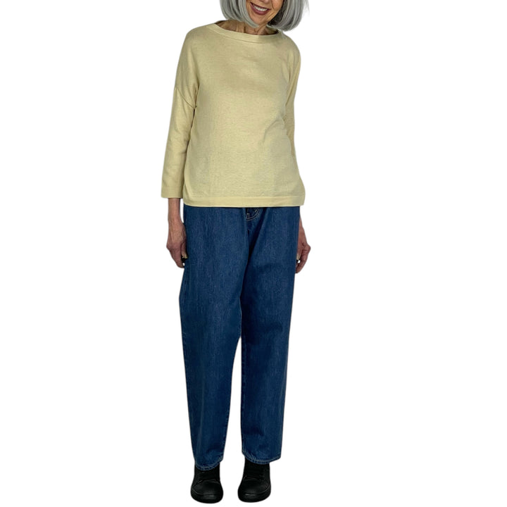 3/4 SLEEVE BOATNECK PULLOVER