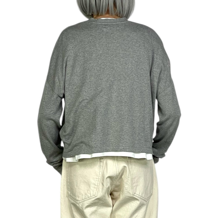 PLAIN KNIT COTTON CARDIGAN