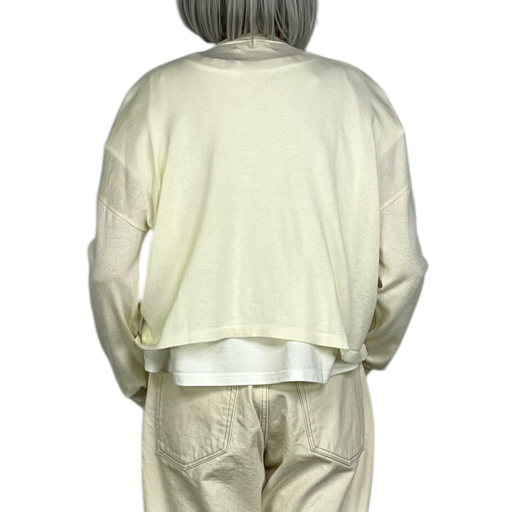 PLAIN KNIT COTTON CARDIGAN
