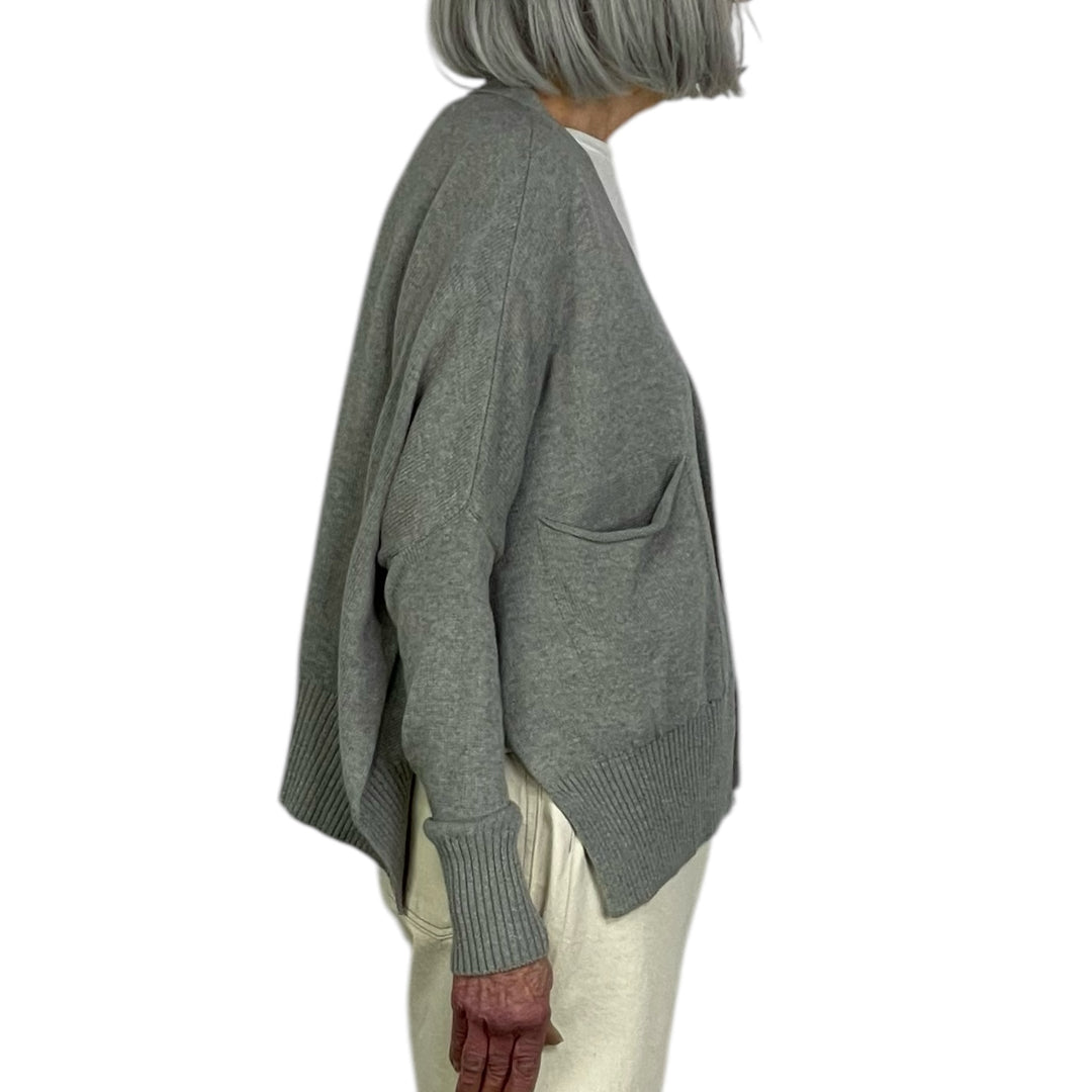 SIDE SLIT COTTON CARDIGAN
