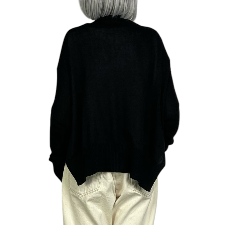 SIDE SLIT COTTON CARDIGAN