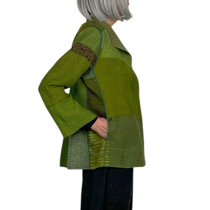 FRAYED PATCH SHORT JACKET