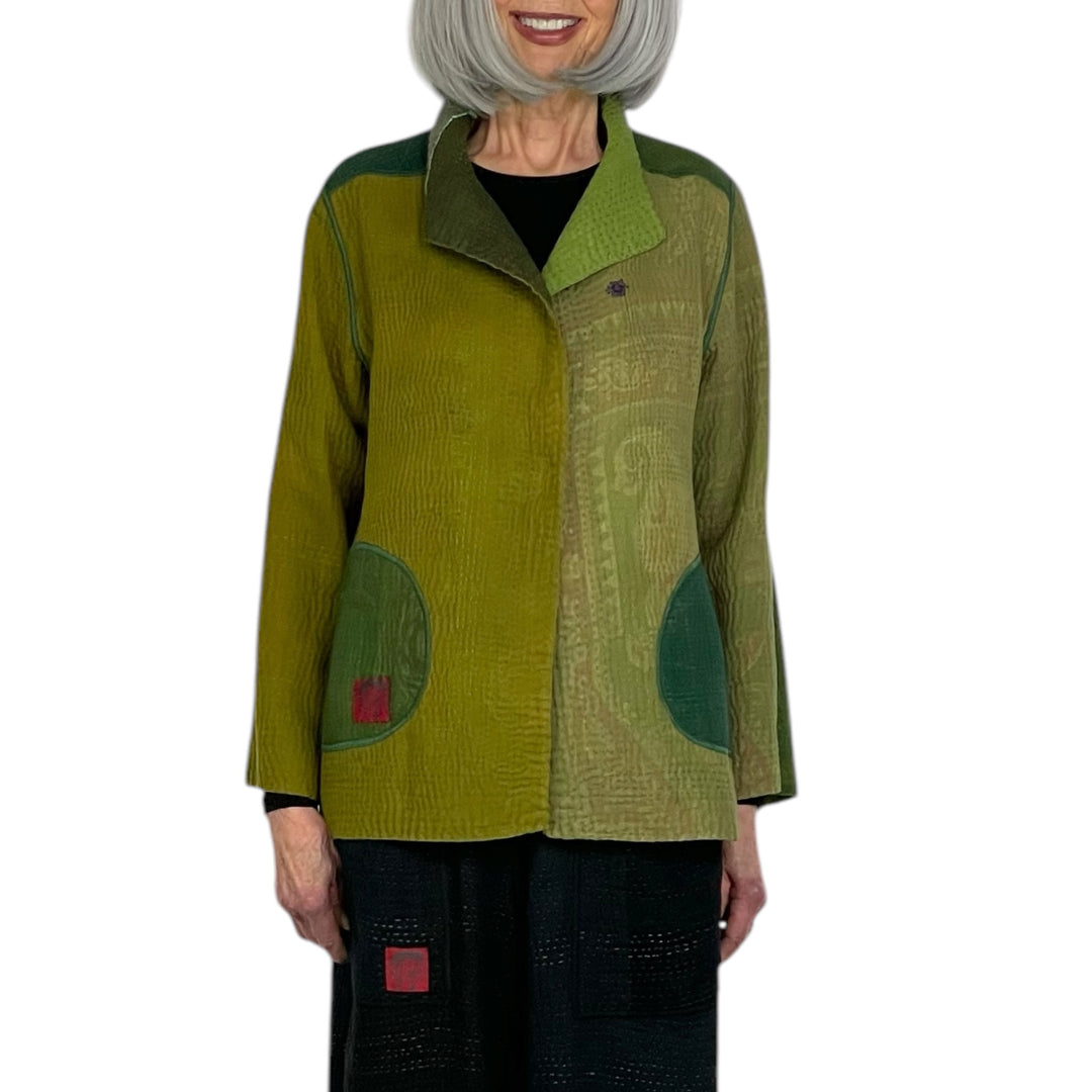 FRAYED PATCH SHORT JACKET