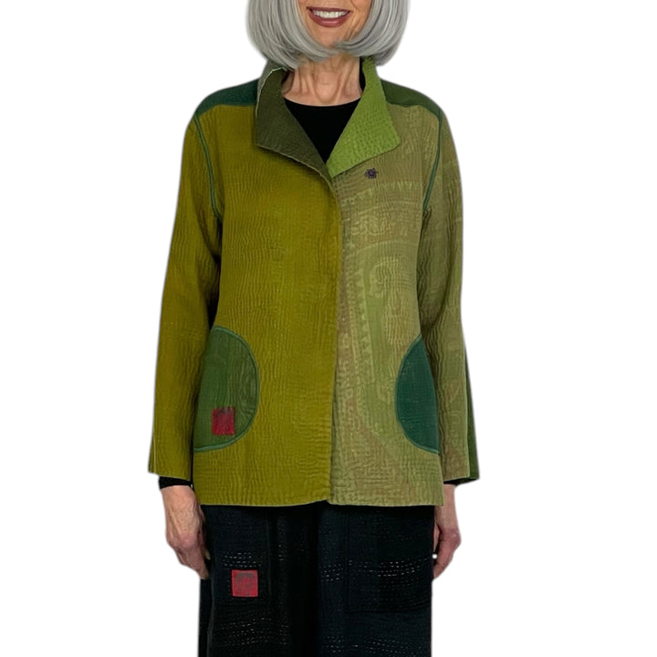 FRAYED PATCH SHORT JACKET