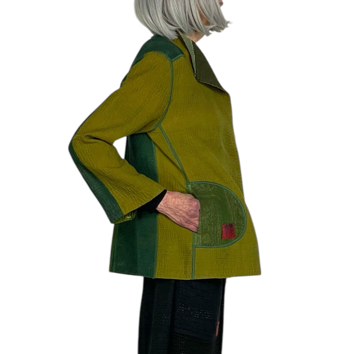 FRAYED PATCH SHORT JACKET