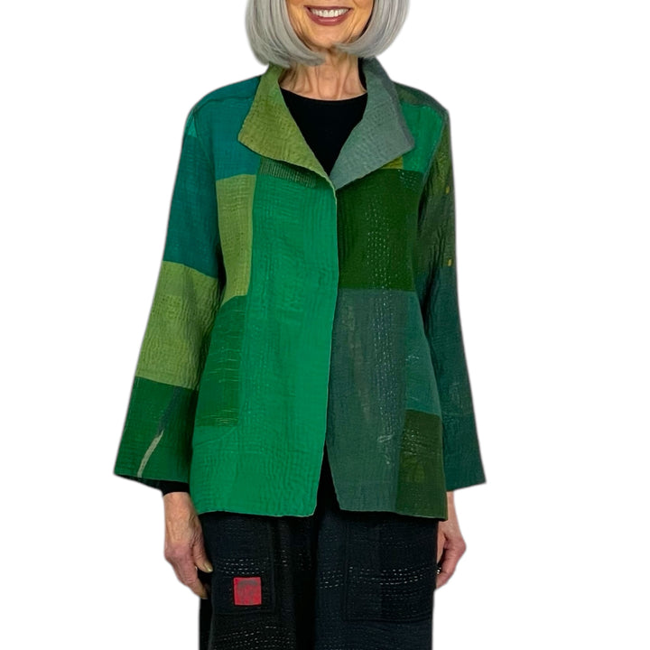 OMBRE PATCHED SHORT JACKET 