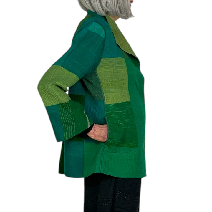 OMBRE PATCHED SHORT JACKET