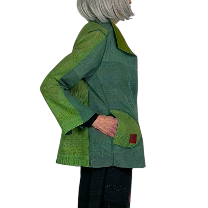 OMBRE PATCHED SHORT JACKET