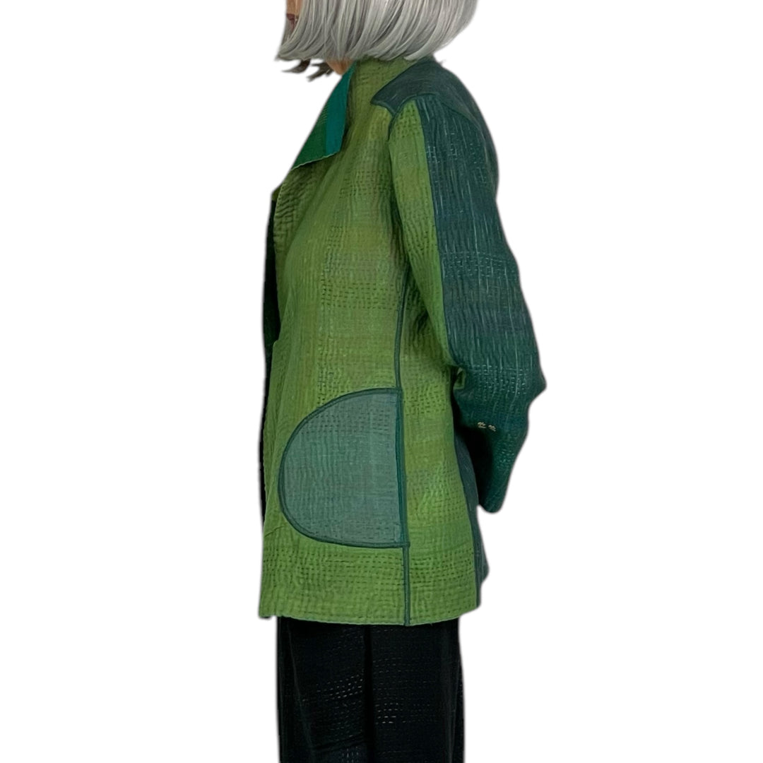 OMBRE PATCHED SHORT JACKET