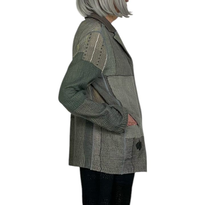 FRAYED PATCH BASIC JACKET