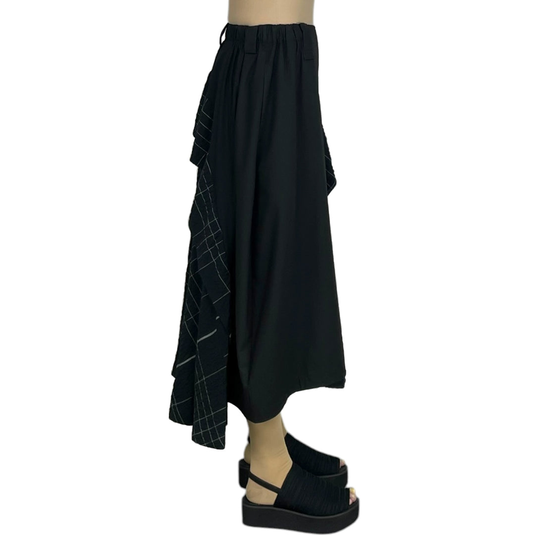 WINDOWPANE/SOLID SKIRT
