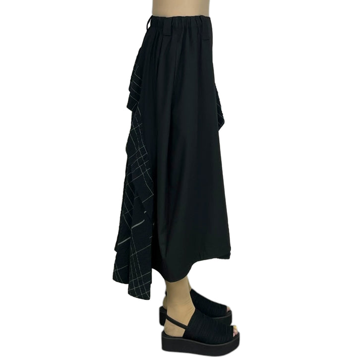 WINDOWPANE/SOLID SKIRT