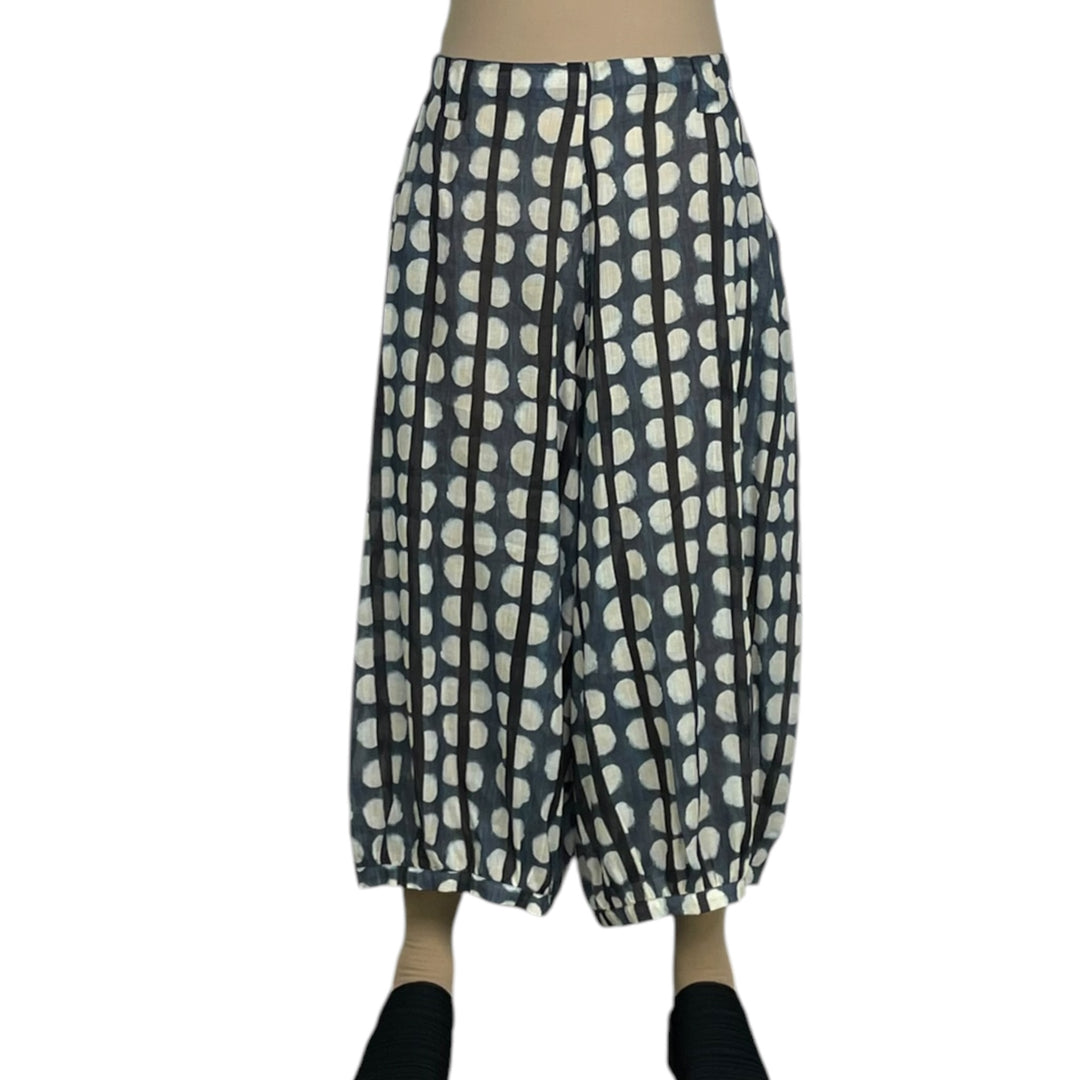 SHEER DOT/STRIPE PRINT PANT
