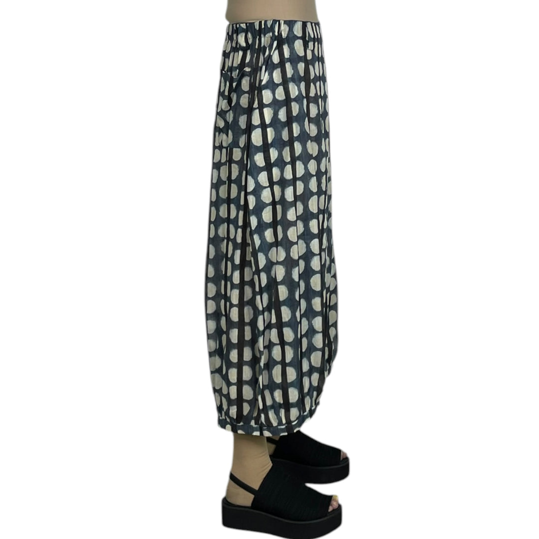 SHEER DOT/STRIPE PRINT PANT