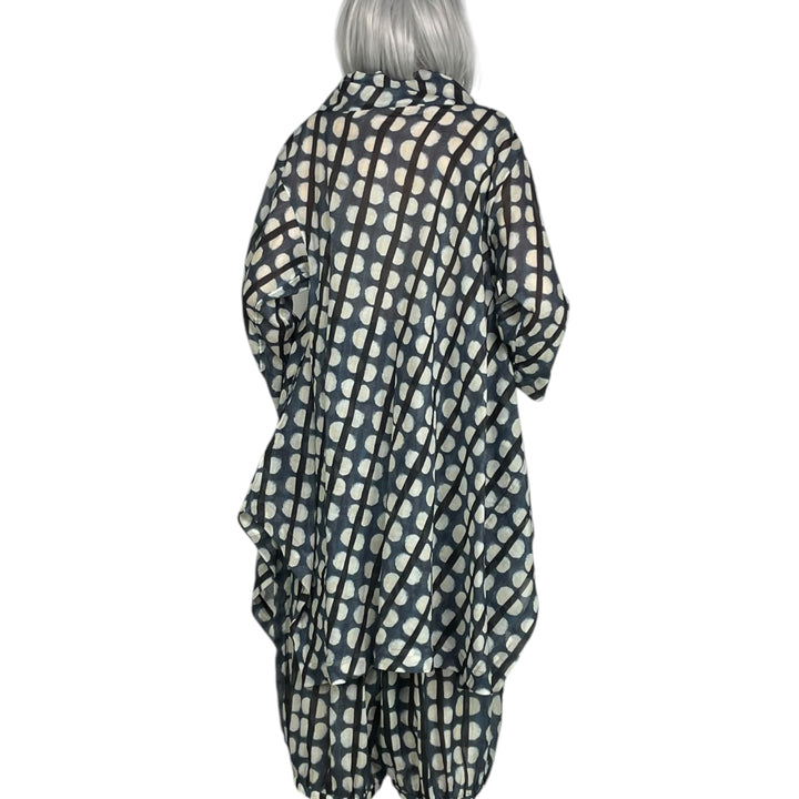 SHEER DOT/STRIPE PRINT DRESS
