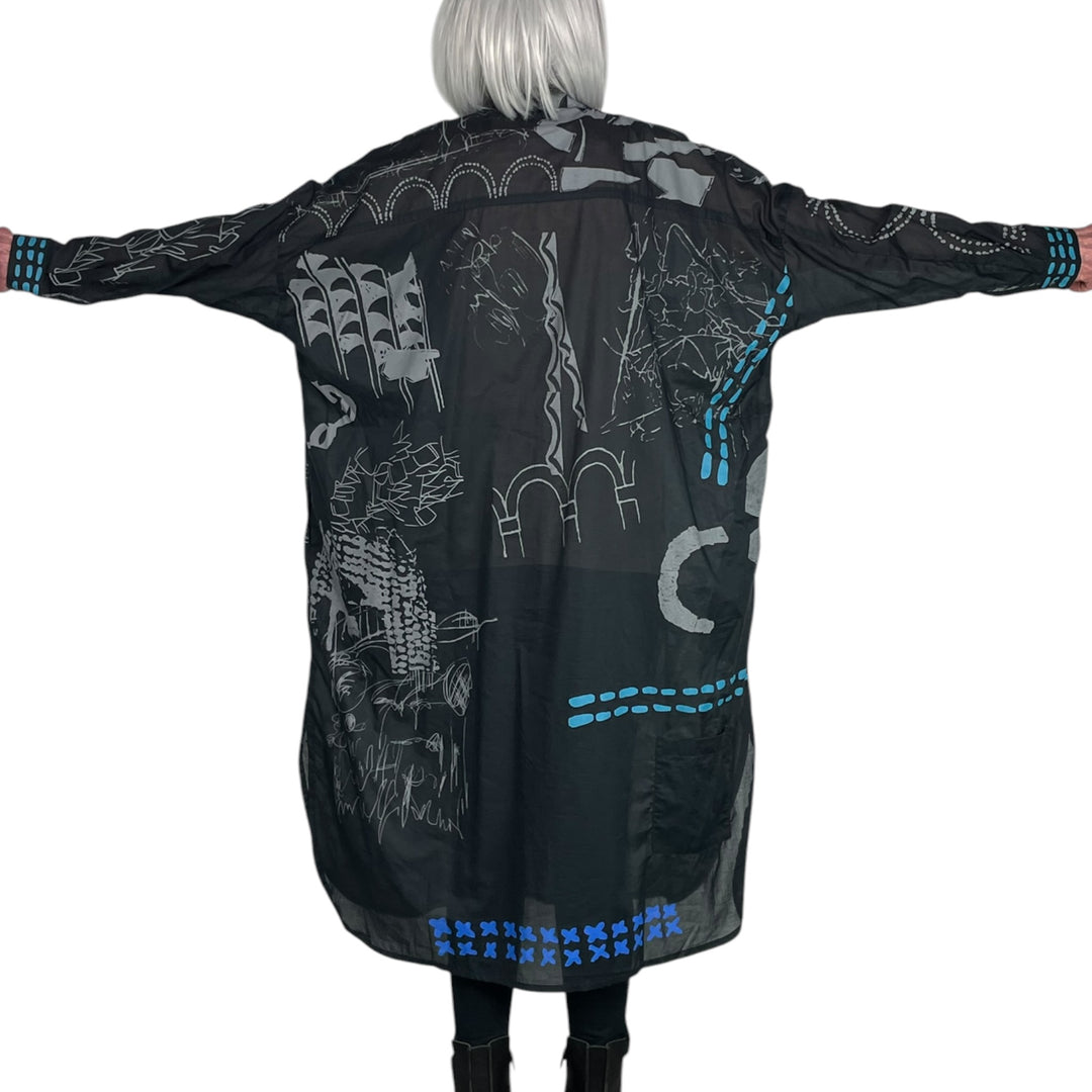 PRINTED VOILE SHIRTDRESS