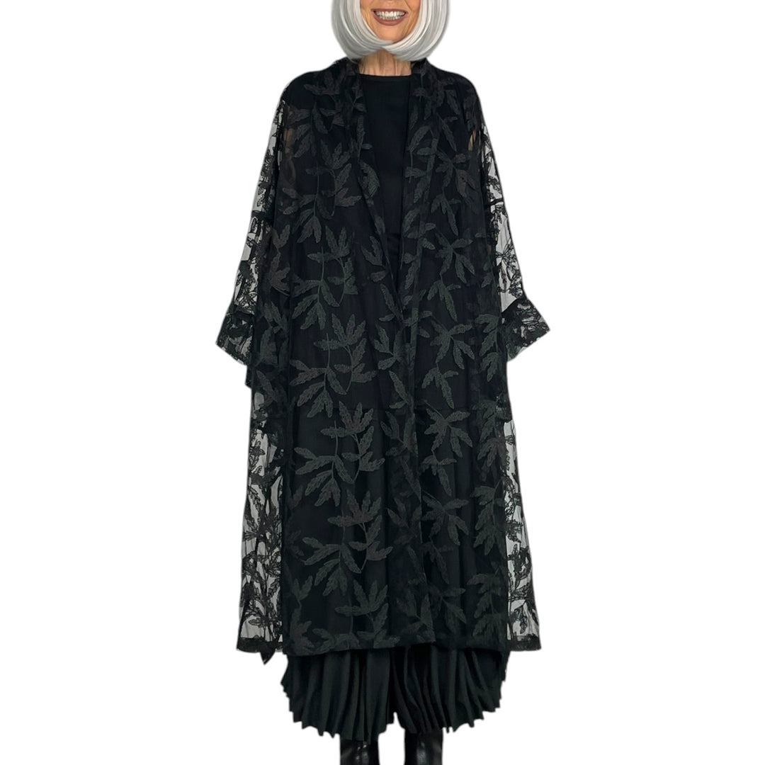SHEER LACE KIMONO COAT