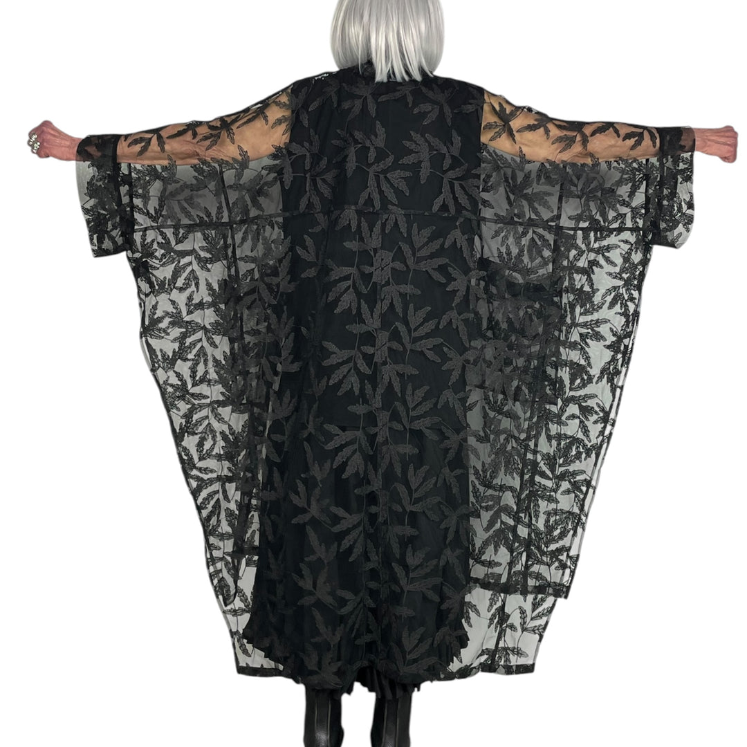 SHEER LACE KIMONO COAT