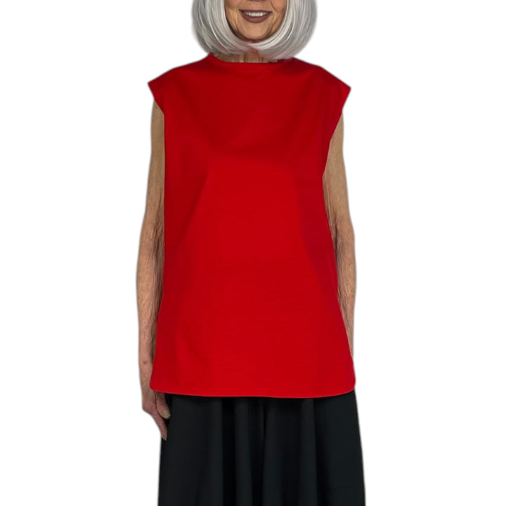 SLEEVELESS CREW NECK T-SHIRT