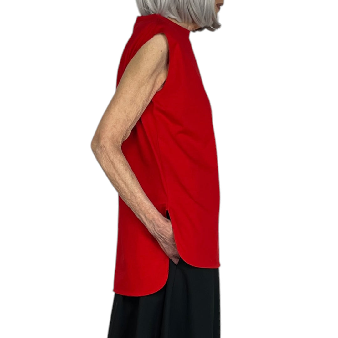 SLEEVELESS CREW NECK T-SHIRT