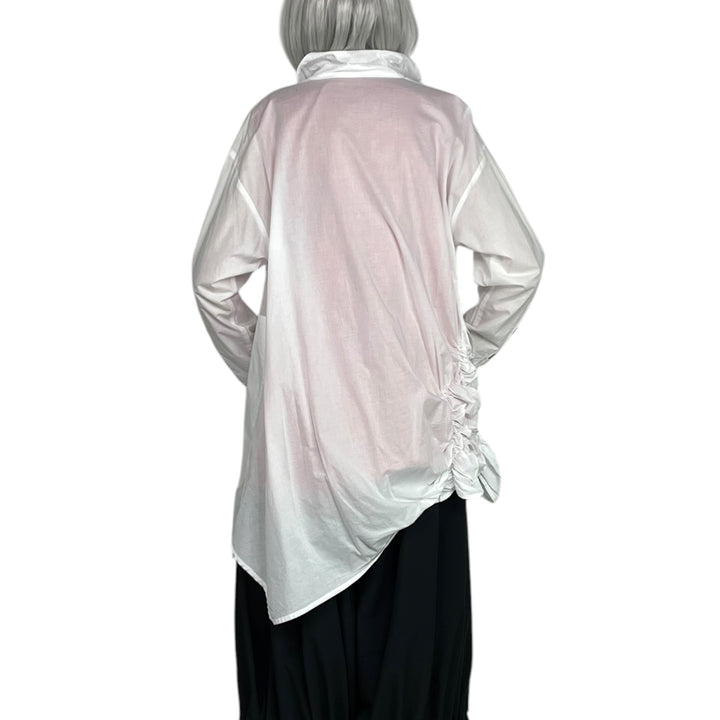 SHIRRED SIDE TUNIC SHIRT