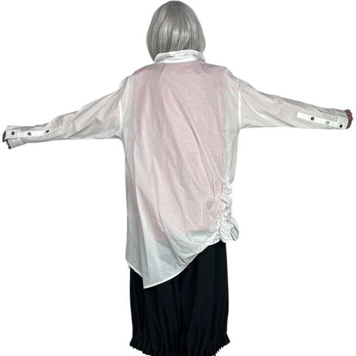 SHIRRED SIDE TUNIC SHIRT