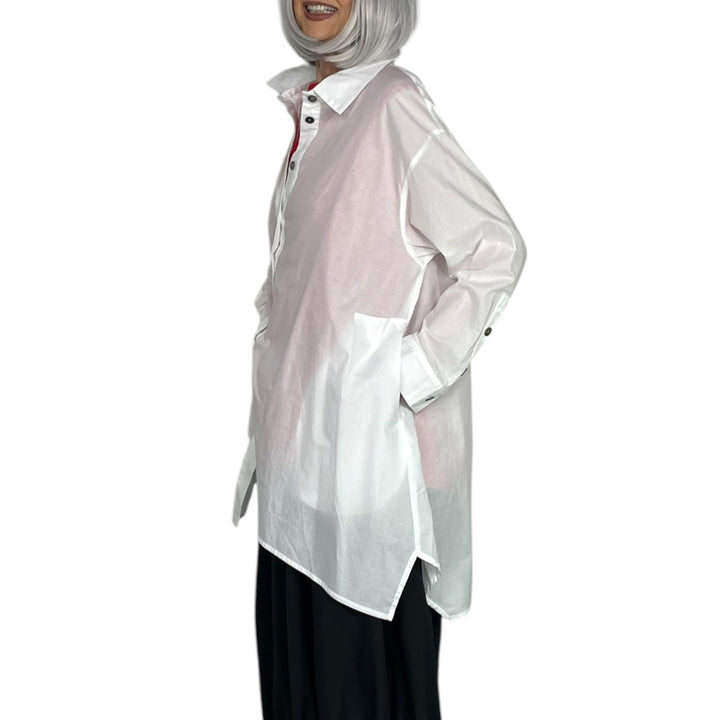 SHIRRED SIDE TUNIC SHIRT