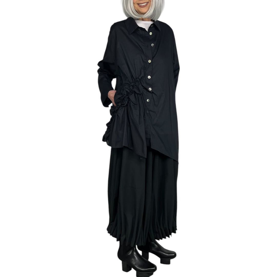 SHIRRED SIDE TUNIC SHIRT