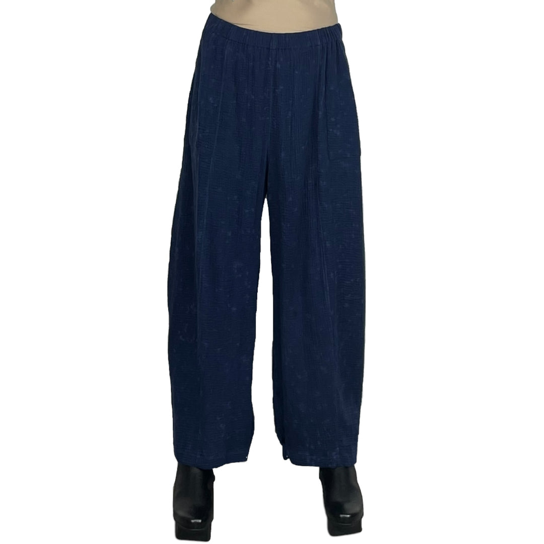 SAND SUN DYE RIPPLE BARREL LEG PANT