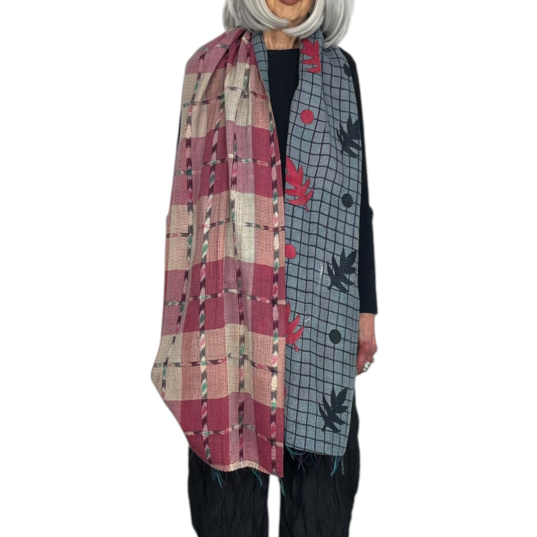 VINTAGE COTTON KANTHA SCARF STANDARD
