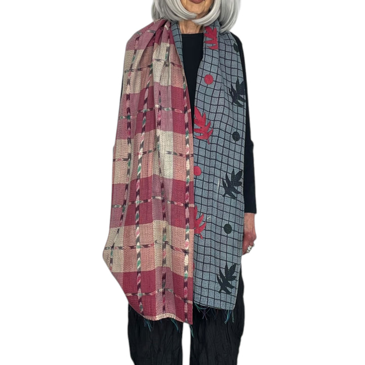 VINTAGE COTTON KANTHA SCARF STANDARD
