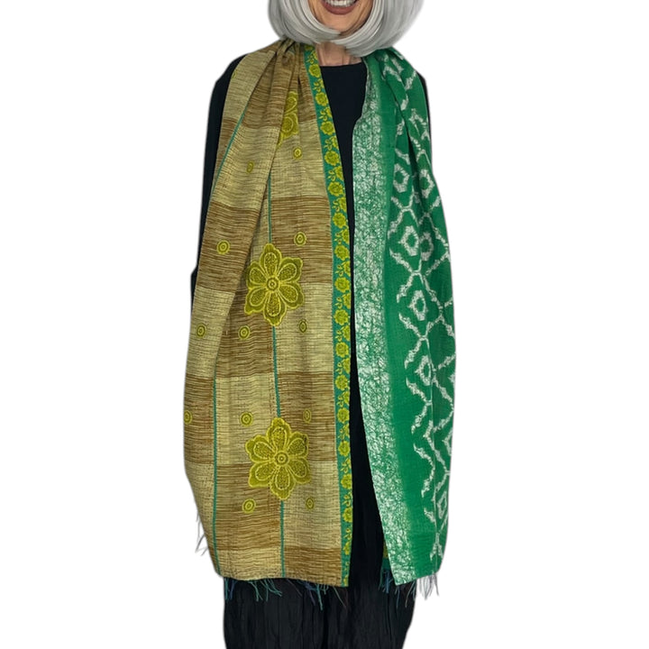 VINTAGE COTTON KANTHA SCARF STANDARD