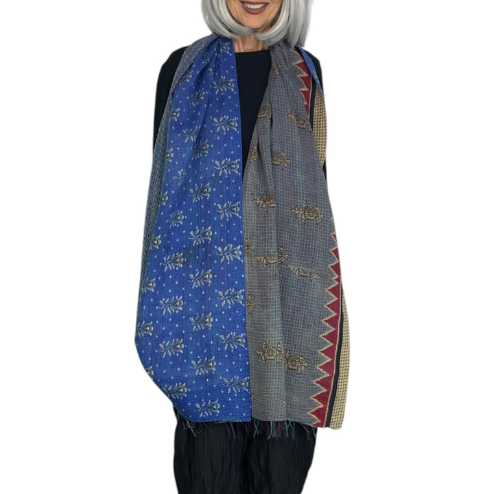 VINTAGE COTTON KANTHA SCARF STANDARD