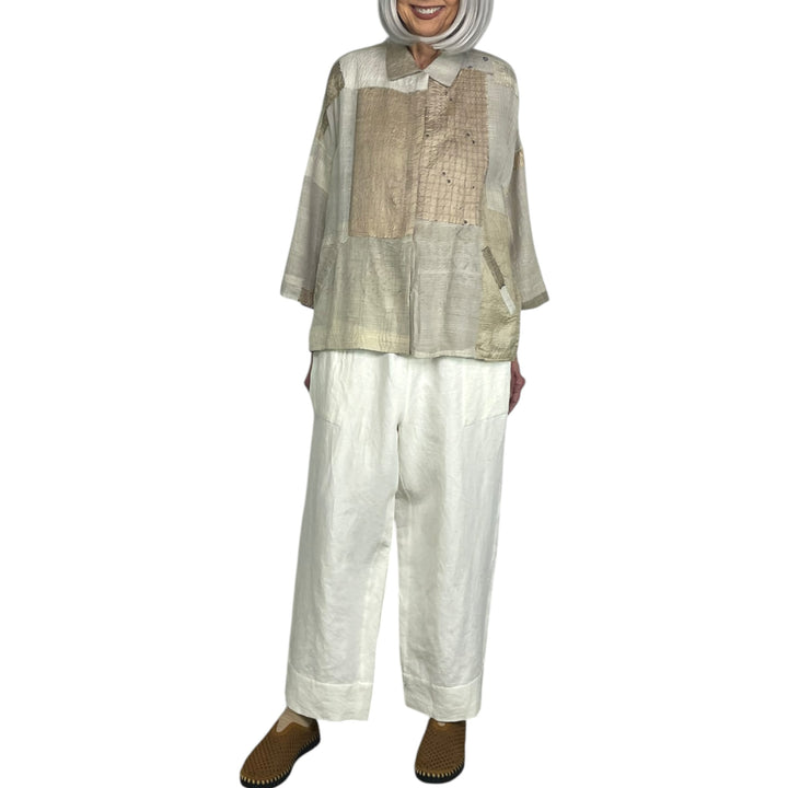 MOSAIC PATCH CROPPED TENT SHIRT