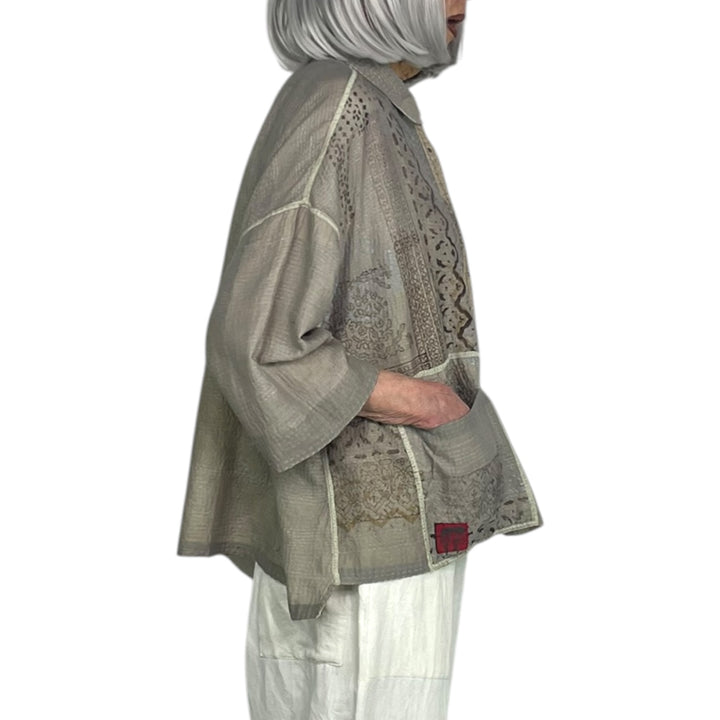 MOSAIC PATCH CROPPED TENT SHIRT