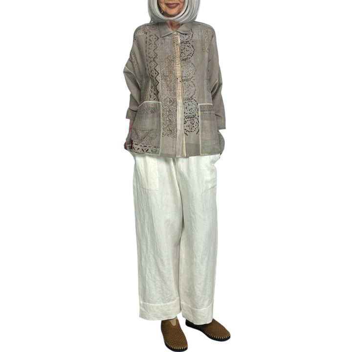 MOSAIC PATCH CROPPED TENT SHIRT