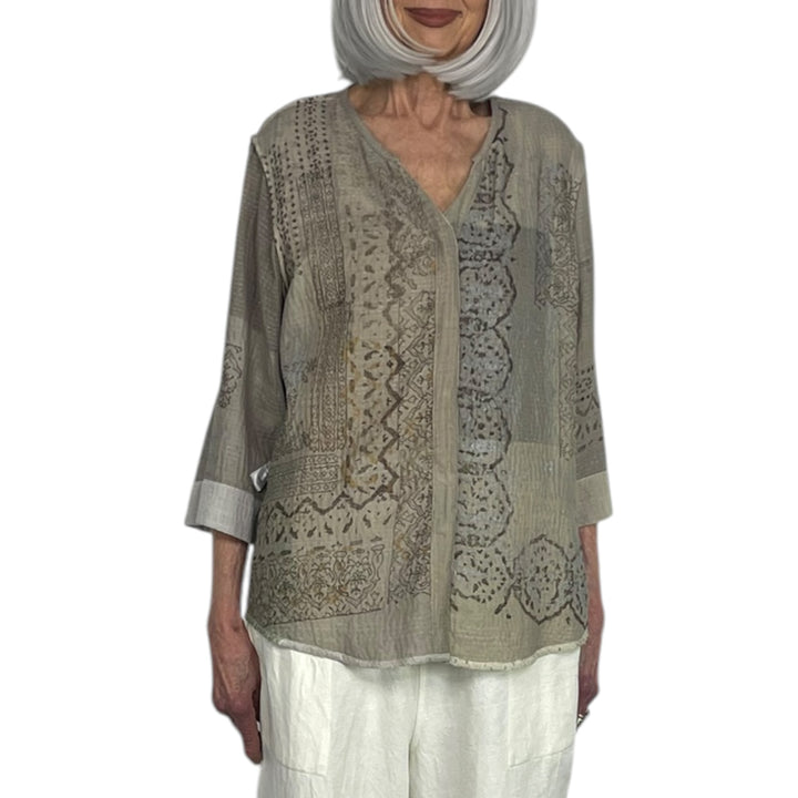 MOSAIC PATCH KURTA TOP