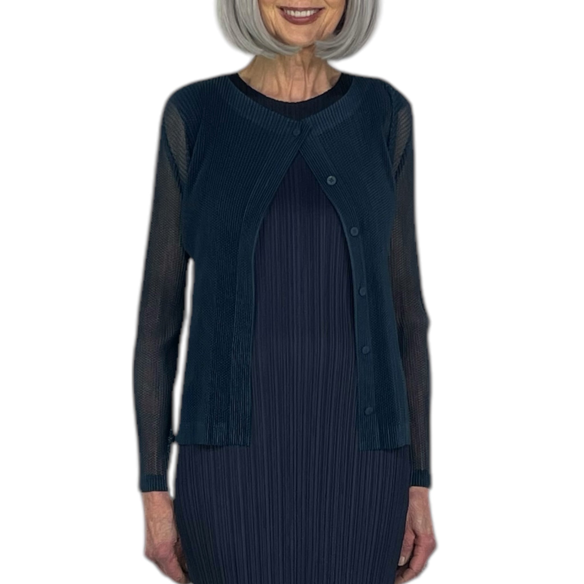 PLEATS PLEASE TATAMI APRIL GRAYISH NAVY