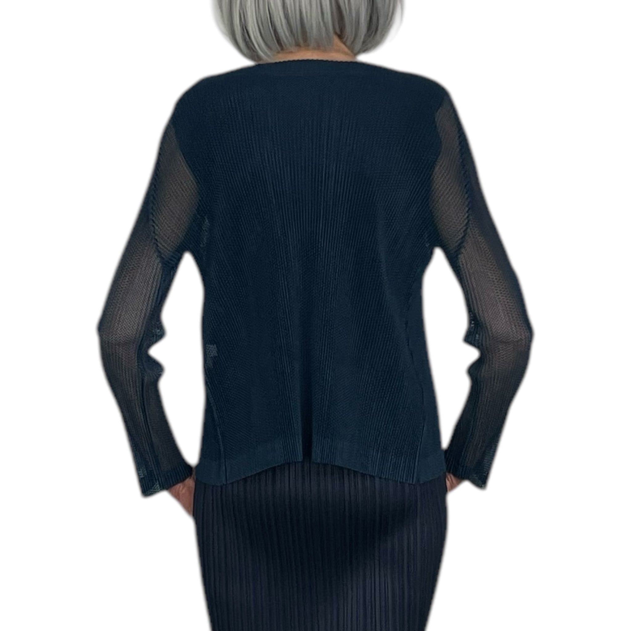 PLEATS PLEASE TATAMI APRIL 黒 Pleats Please by Issey Miyake Tatami April Tunic - Black Pepper