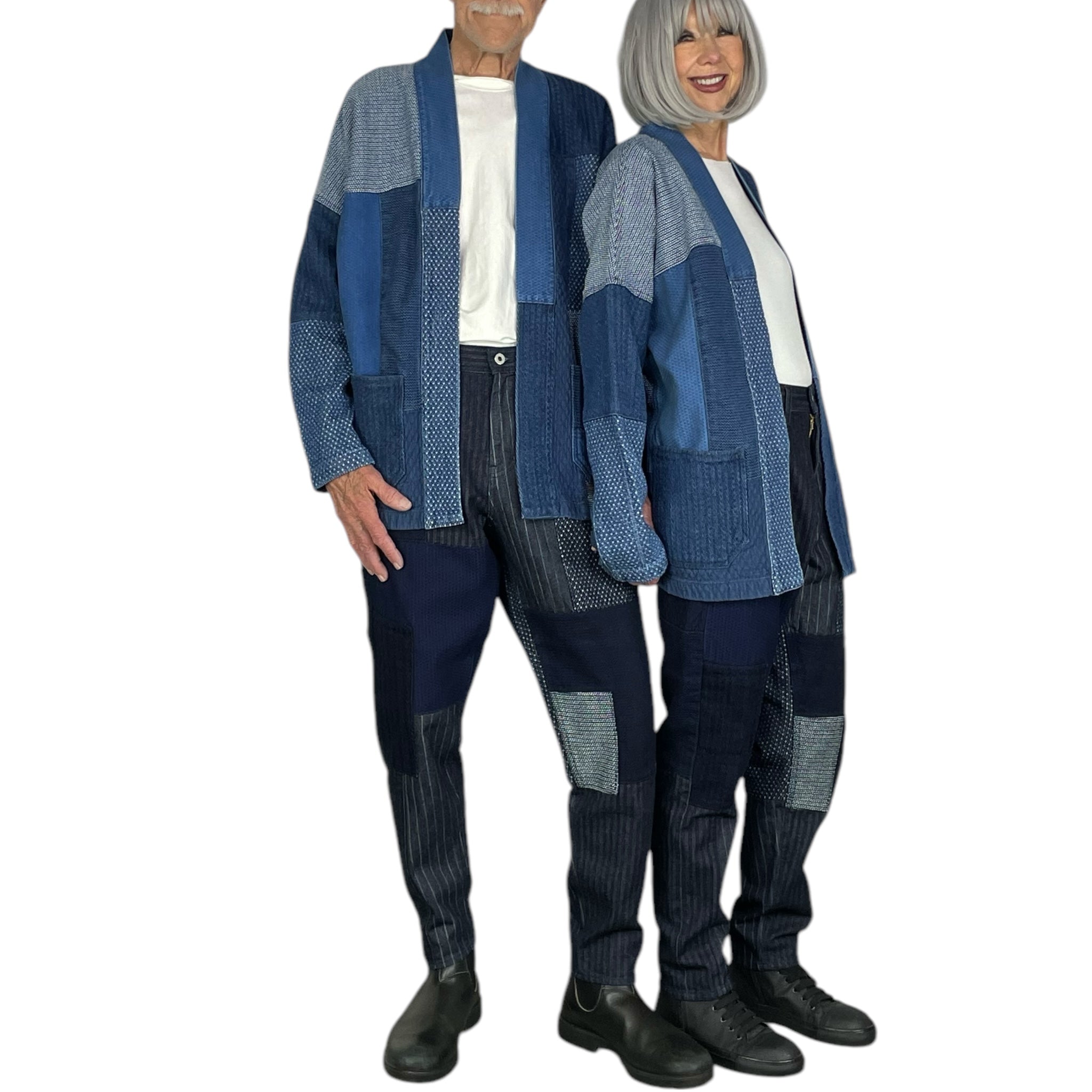 PATCHWORK HAORI JACKET - 3YR WASH – MIO