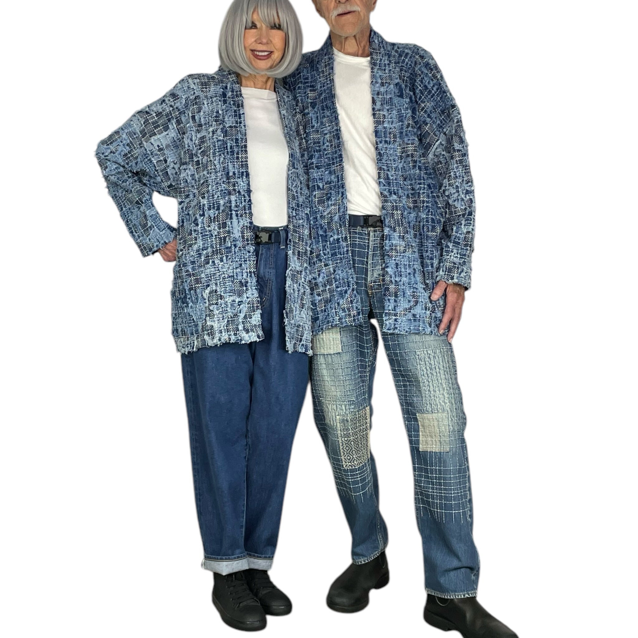 ジャケット・アウター GARA 23AW SASHIKO HAORI COAT 11oz Sashiko Haori Coat in Black – Blue Owl Workshop
